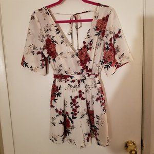 Charlotte Russe Flowered Romper Size S